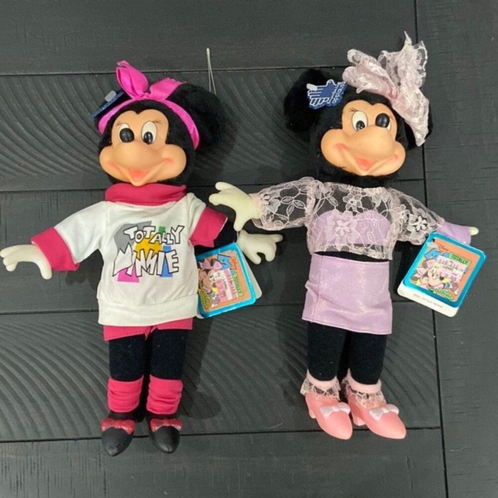 Vintage Disney Applause Totally Minnie Dolls 11” with Tags 1980’s